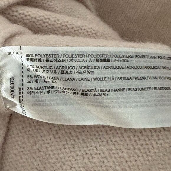 Mango Slouchy Cozy Boat-Neck Sweater Warm Wool Blend Women XL Cozy Ballet Pink - Picture 5 of 7